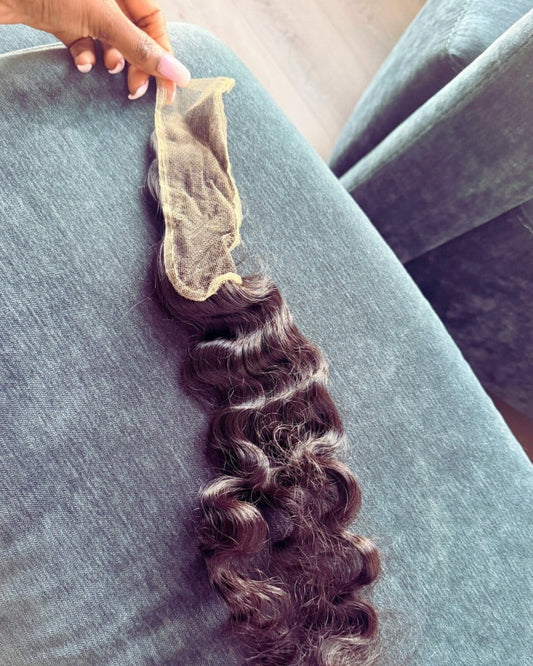 RAW BURMESE CURLY CLOSURES